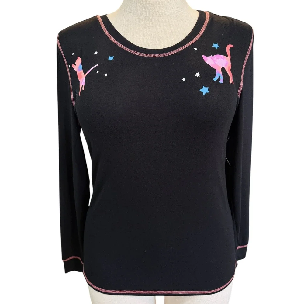 Torrid 3 (3x 22/24) Galaxy Space Kitty Cat Stars Super Soft Pajama Sleep T Shirt